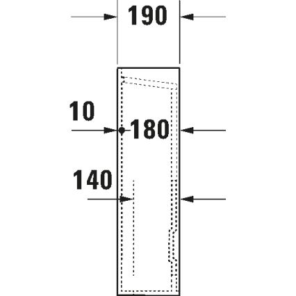 Duravit 8632700002 - Sifonskydd D-CODE 70,5x19 cm keramik/blank vit