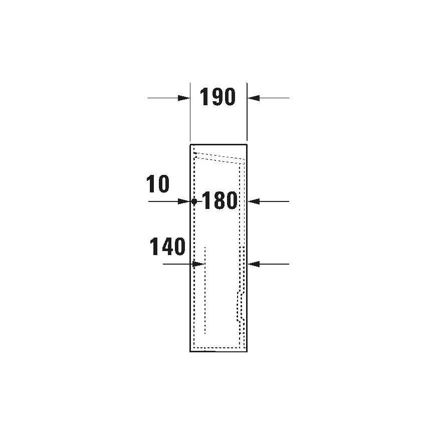 Duravit 8632700002 - Sifonskydd D-CODE 70,5x19 cm keramik/blank vit