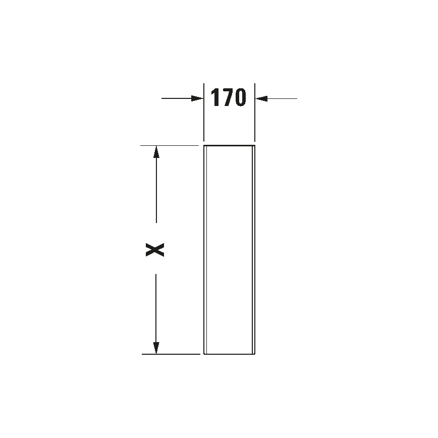 Duravit 8632700002 - Sifonskydd D-CODE 70,5x19 cm keramik/blank vit