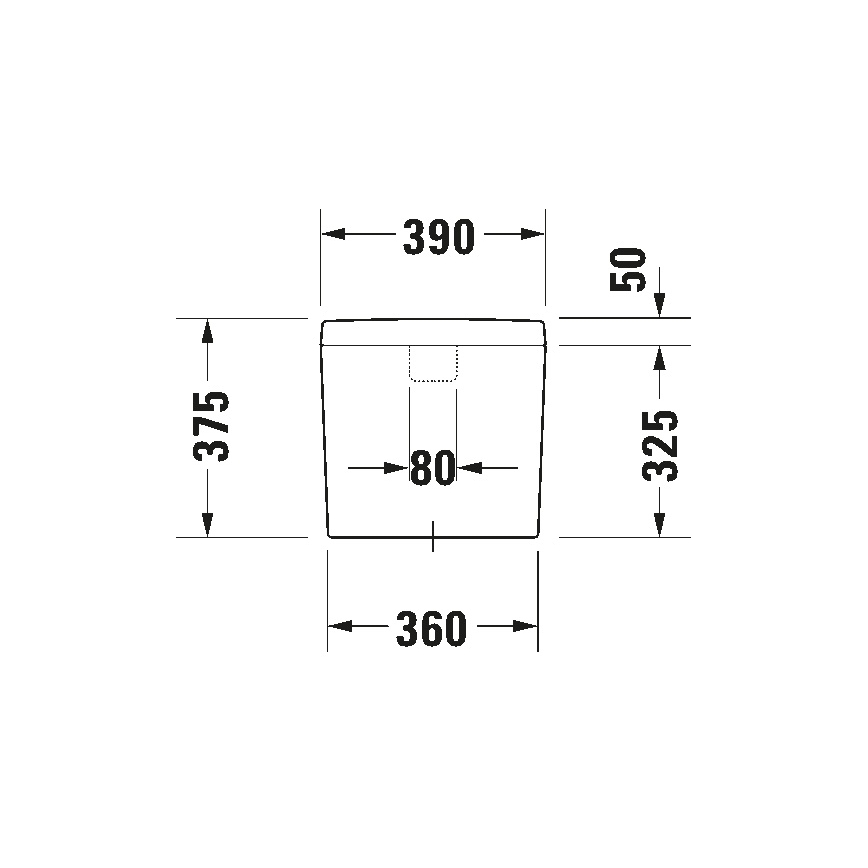 Duravit 927000004 - Spolcistern för WC D-CODE 6/3l keramik/vit