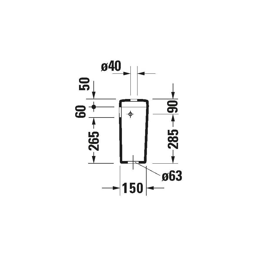 Duravit 927000004 - Spolcistern för WC D-CODE 6/3l keramik/vit