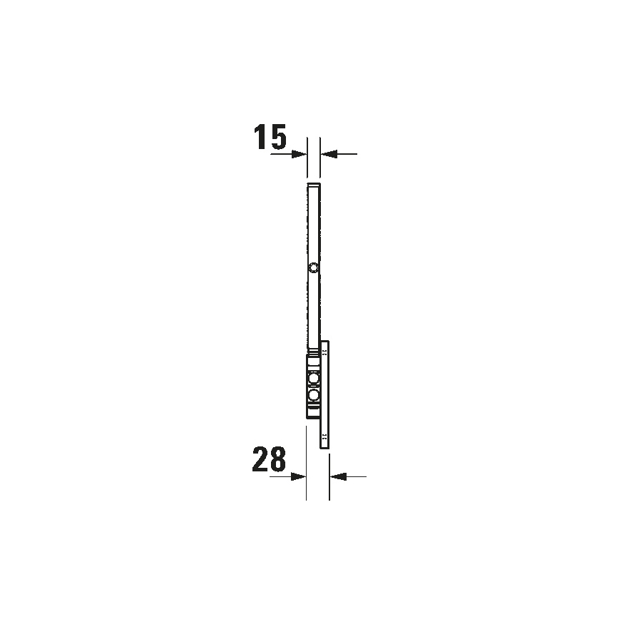 Duravit 99121000 - Väggmonterad sminkspegel D-CODE, blank krom