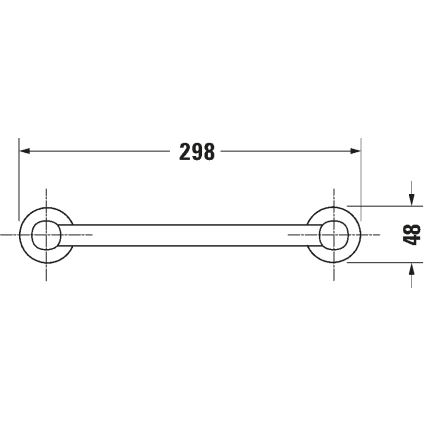 Duravit 99141000 - Handtag för badkar D-CODE 28,4 cm, polerad krom