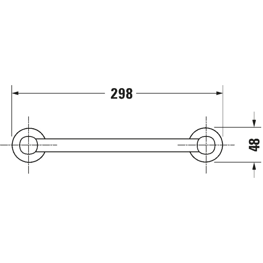 Duravit 99144600 - Badkarshandtag D-CODE 28,4 cm matt svart