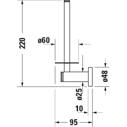 Duravit 99151000 - Toalettpappershållare D-CODE polerad krom
