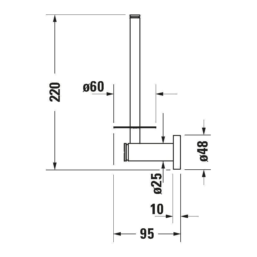 Duravit 99151000 - Toalettpappershållare D-CODE polerad krom