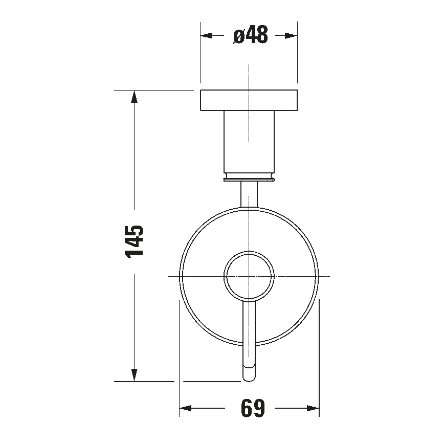 Duravit 99161000 -Väggmonterad tvåldispenser D-CODE 390 ml frostat glas/blank krom