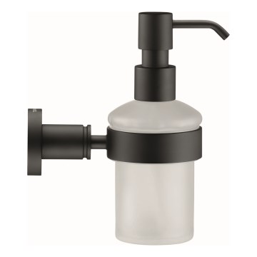 Duravit 99164600 - Väggmonterad tvåldispenser D-CODE 390 ml frostat glas/matt svart