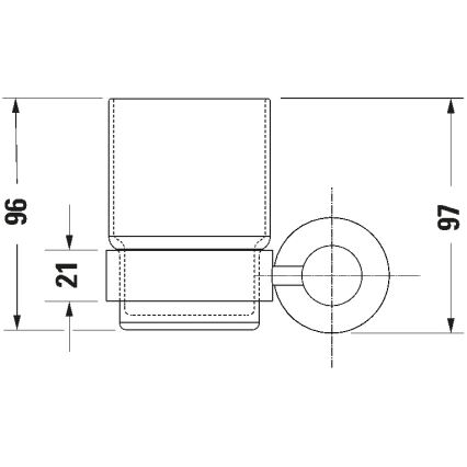 Duravit 99191000 - Väggmonterad tandborsthållare D-CODE, vänster, blank krom