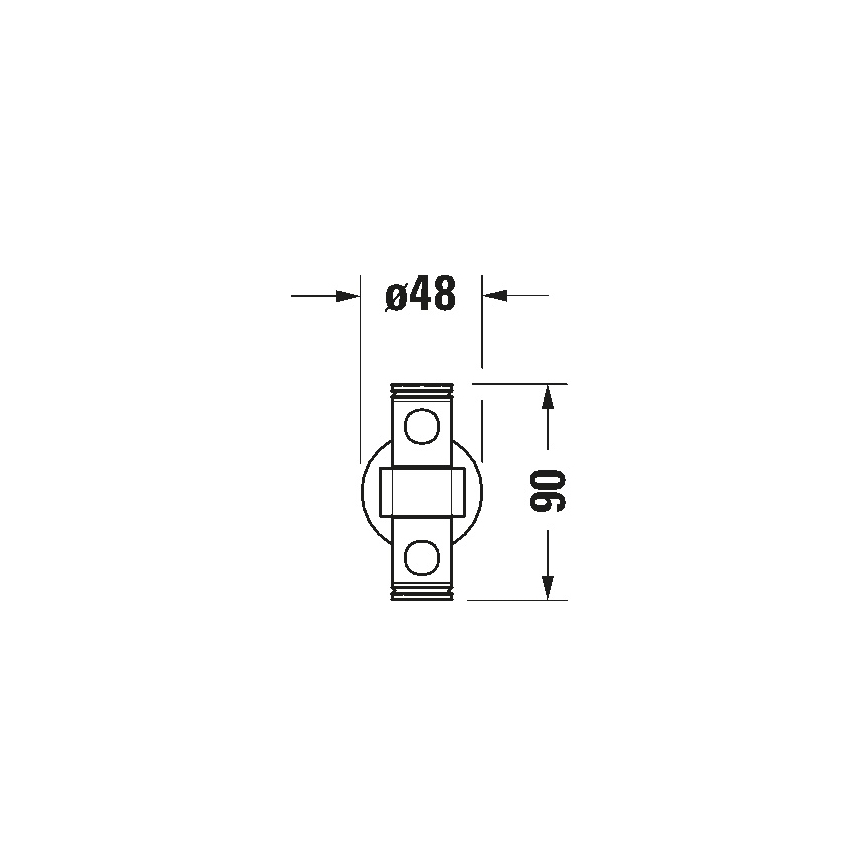 Duravit 99221000 - Väggmonterad handdukshängare D-CODE 44,7 cm polerat krom