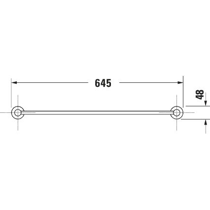 Duravit 99244600 - Väggmonterad handdukshållare D-CODE 64,5 cm matt svart