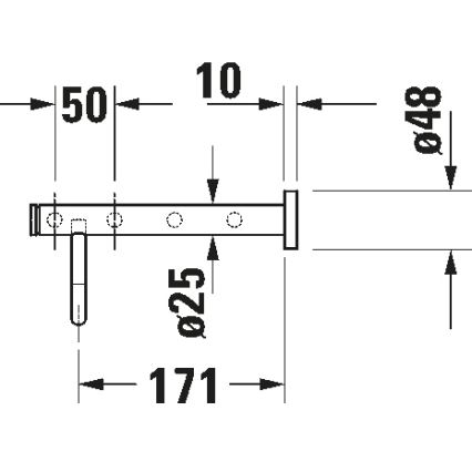 Duravit 99251000 - Väggmonterad handdukshängare D-CODE 65 cm, blank krom