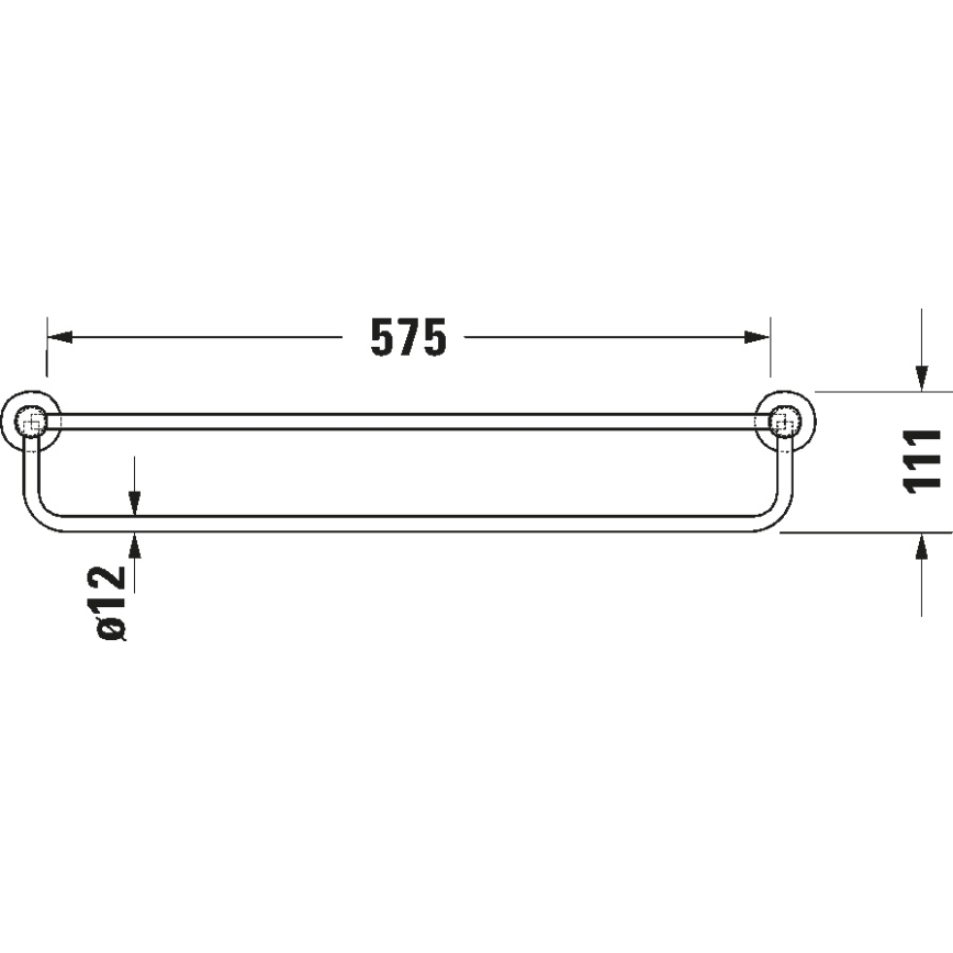 Duravit 99251000 - Väggmonterad handdukshängare D-CODE 65 cm, blank krom