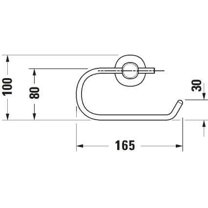 Duravit 99261000 - Toalettpappershållare D-CODE blank krom
