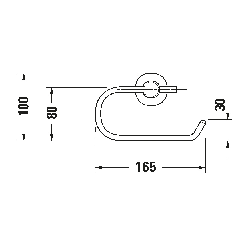 Duravit 99264600 - Toalettrullshållare D-CODE matt svart