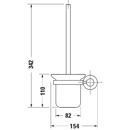 Duravit 99271000 - Väggmonterad WC-borste D-CODE polerad krom