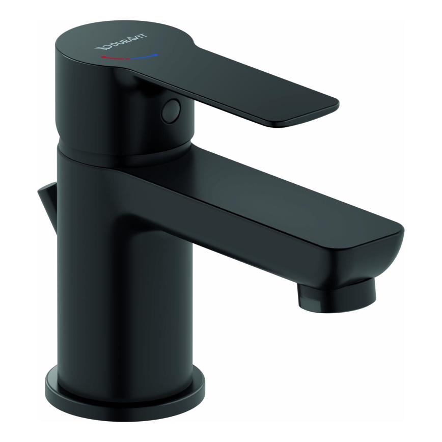 Duravit DC1013001046 - Tvättställsblandare + bottenventil D-CODE matt svart
