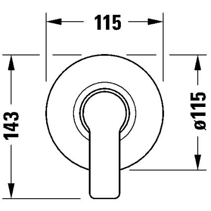 Duravit DC4210007046 - Duschblandare för inbyggd installation D-CODE matt svart
