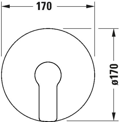 Duravit DC4210010010 - Duschblandare för inbyggnad D-CODE, polerad krom