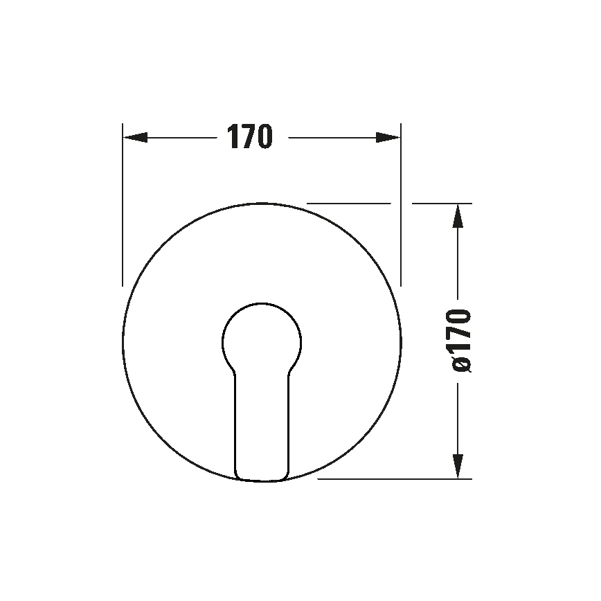 Duravit DC4210010010 - Duschblandare för inbyggnad D-CODE, polerad krom