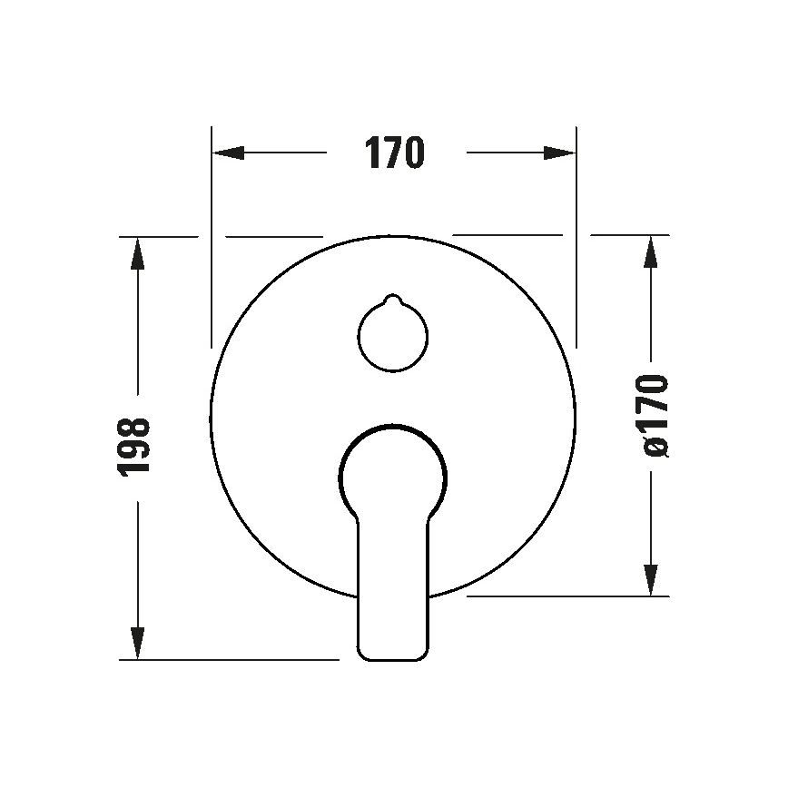 Duravit DC4210012046 - D-CODE inbyggd duschblandare, matt svart