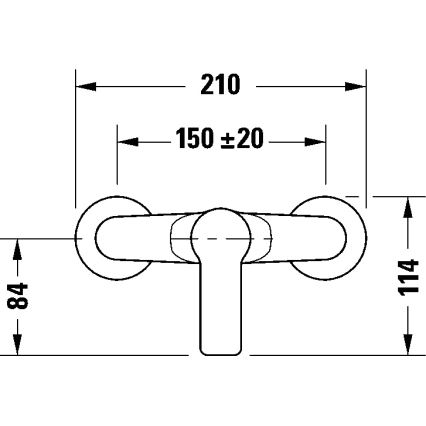 Duravit DC4230001046 - Duschblandare D-CODE i matt svart