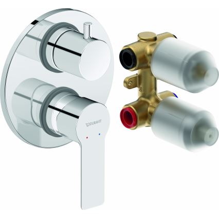 Duravit DC5210008010 - D-CODE duschblandare för infälld montering, blank krom