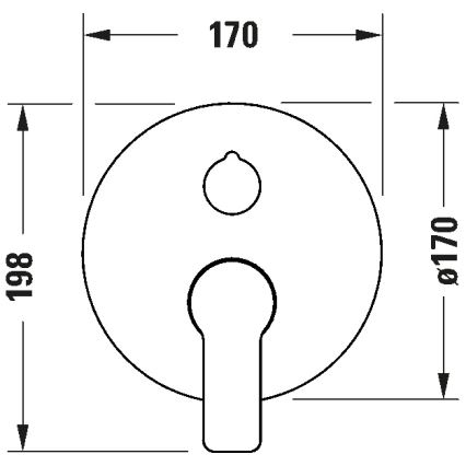 Duravit DC5210018010 - Badkarsblandare för inbyggd installation D-CODE polerad krom