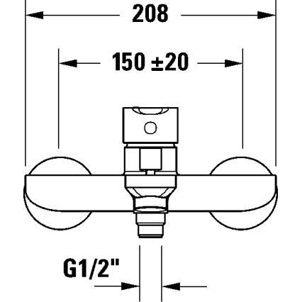 Duravit DC5230001046 - D-CODE badkarsblandare matt svart