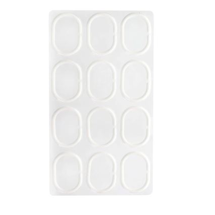Dusch gardin TORO EASY 178x199 cm vit/gul