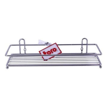 Duschhylla för väggmontage 10x30 cm skinande krom