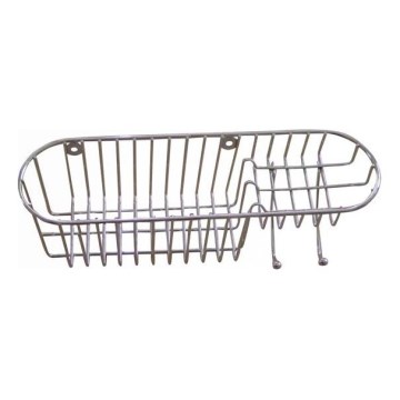 Duschhylla för väggmontage 11x34,6 cm skinande krom