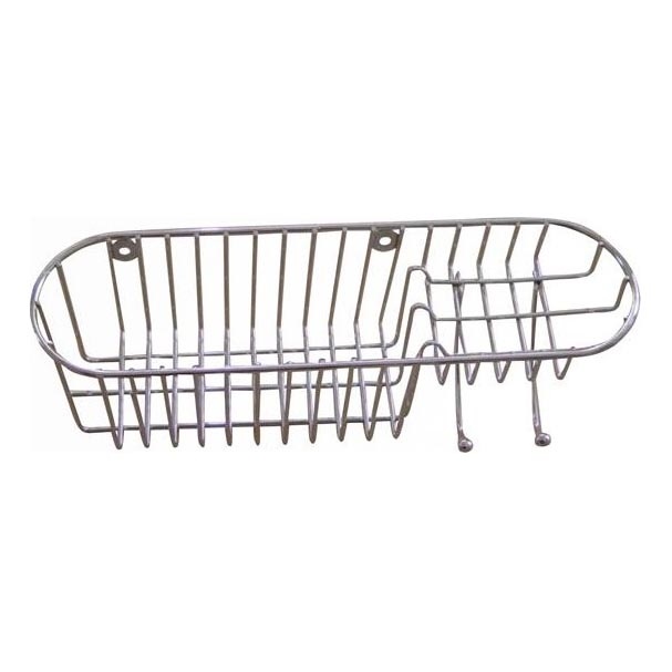 Duschhylla för väggmontage 11x34,6 cm skinande krom