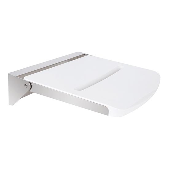 Duschsits 46,2 x 12 cm silver/vit
