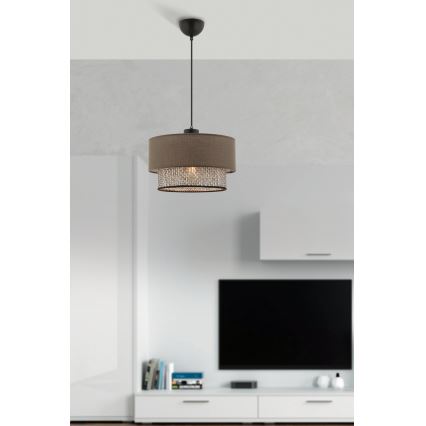 ECHO hängande lampa 1xE27/60W/230V brun/grå