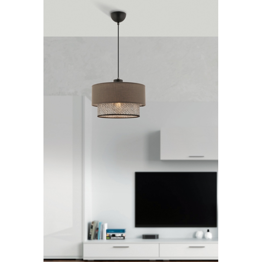 ECHO hängande lampa 1xE27/60W/230V brun/grå