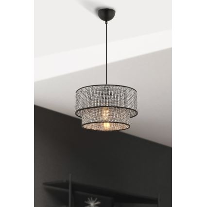 ECHO pendellampa 1xE27/60W/230V grå/svart