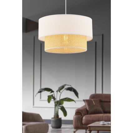 ECHO pendellampe 1xE27/60W/230V creme/beige