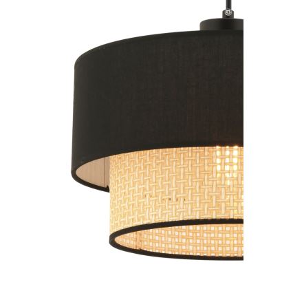 ECHO taklampa 1xE27/60W/230V svart/beige