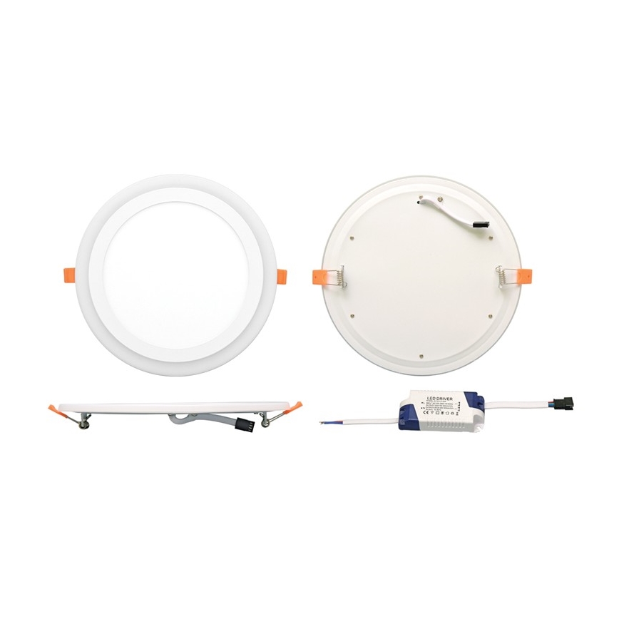 Ecolite DUO-R18W - LED Hängande Takbelysning DUO LED/18W/230V + LED/6W