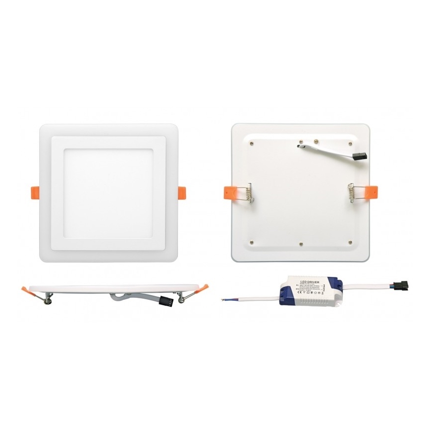 Ecolite DUO-S12W - LED Hängande Takbelysning DUO LED/12W/230V + LED/4W