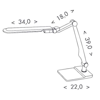 Ecolite LBL1207-CR - LED Dimbar Bordslampa MATRIX LED/10W/230V