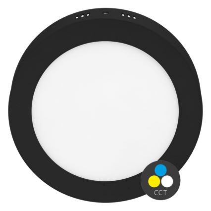 LED taklampa LADA LED/25W/230V 3000/4000/6000K diameter 30 cm svart