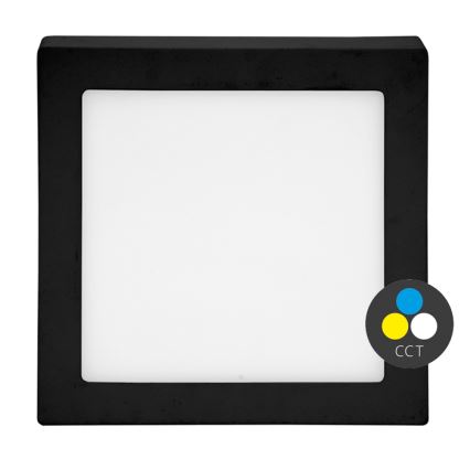 LED taklampa RAFA LED/18W/230V 3000/4000/6000K 22x22 cm svart