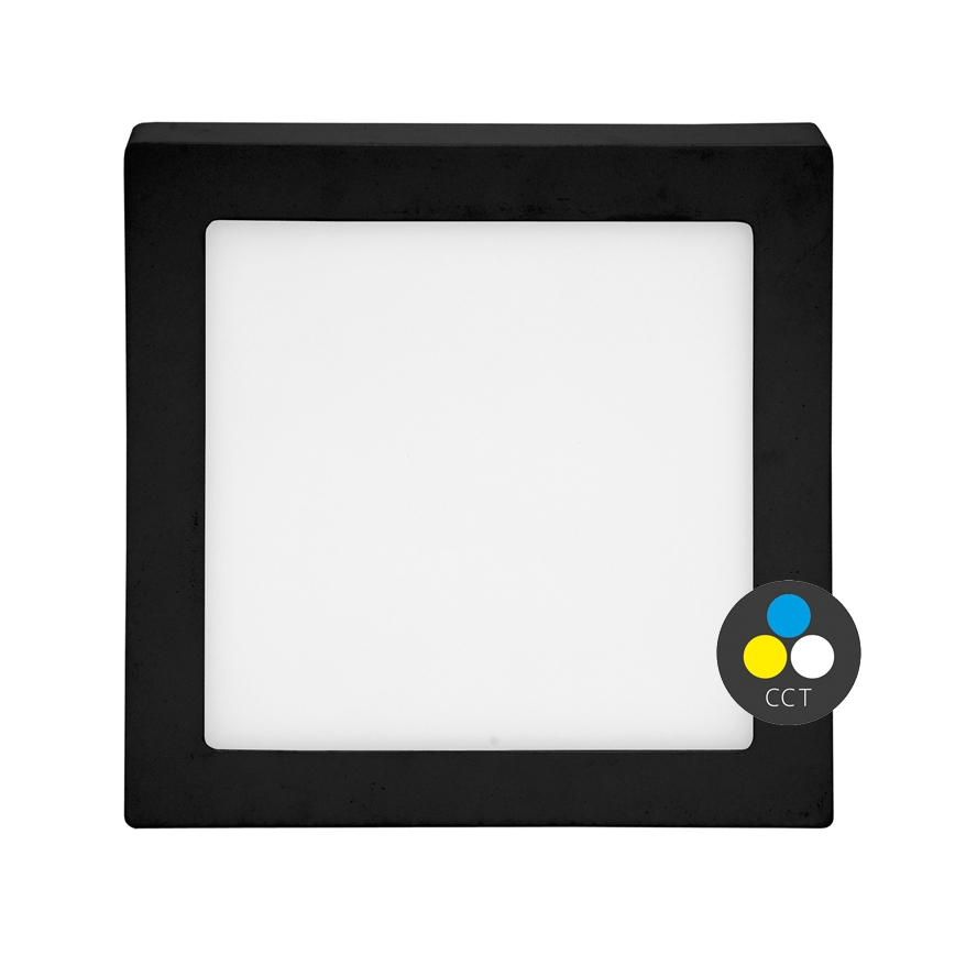 LED taklampa RAFA LED/25W/230V 3000/4000/6000K 30x30 cm svart