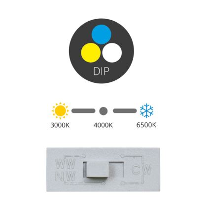 LED infälld taklampa TONY LED/12W/230V 3000/4000/6500K 12x12 cm vit