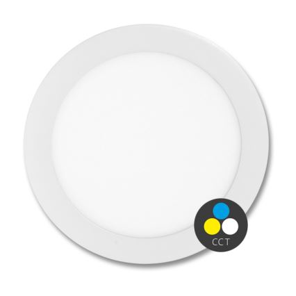 Infälld LED badrumsbelysning LADA LED/18W/230V 3000/4000/6000K diameter 22 cm IP44 vit