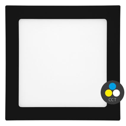 Infälld LED badrumsbelysning RAFA LED/25W/230V 3000/4000/6000K 30x30 cm IP44 svart