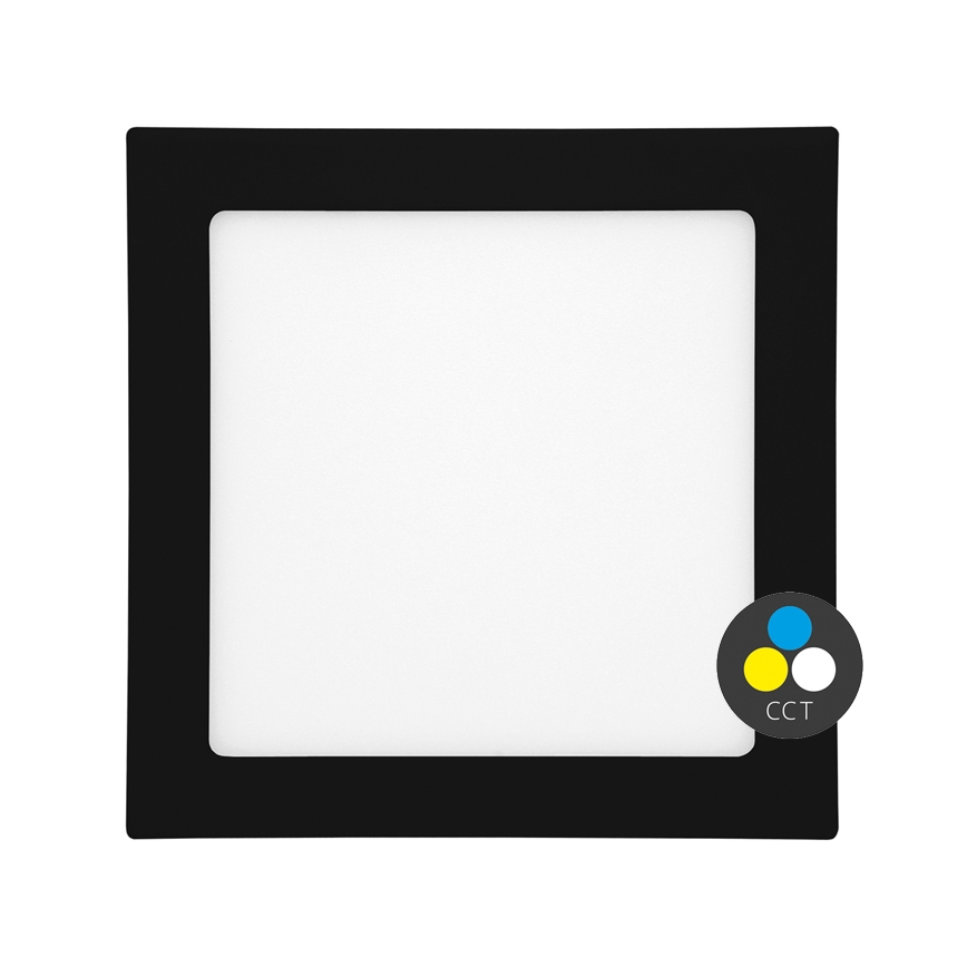 Infälld LED badrumsbelysning RAFA LED/25W/230V 3000/4000/6000K 30x30 cm IP44 svart