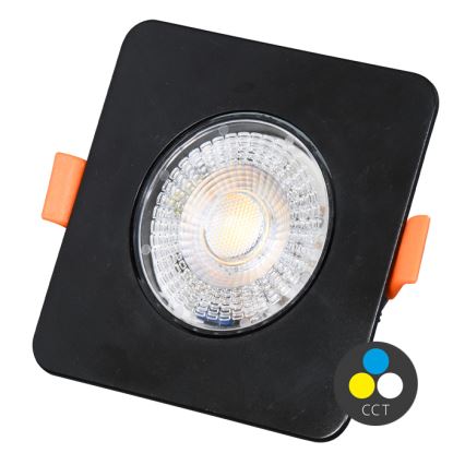 LED Dimbar infälld belysning KENT LED/3/5/7W/230V3000/4000/6000K 9x9 cm svart